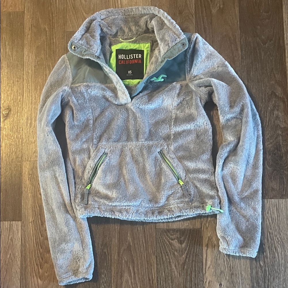 Hollister Kids Gray Fleece Hoodie